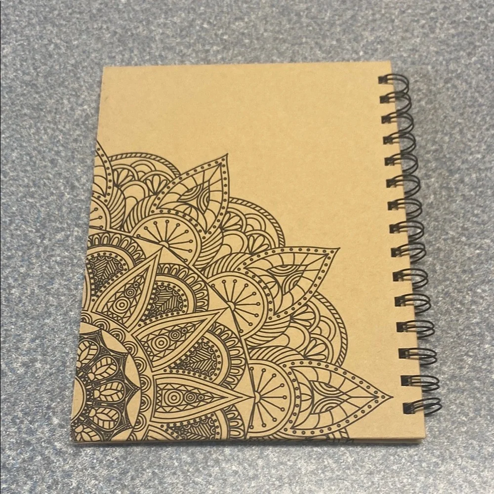 Colorful Mandala Spiral Notebook Journal and Coloring